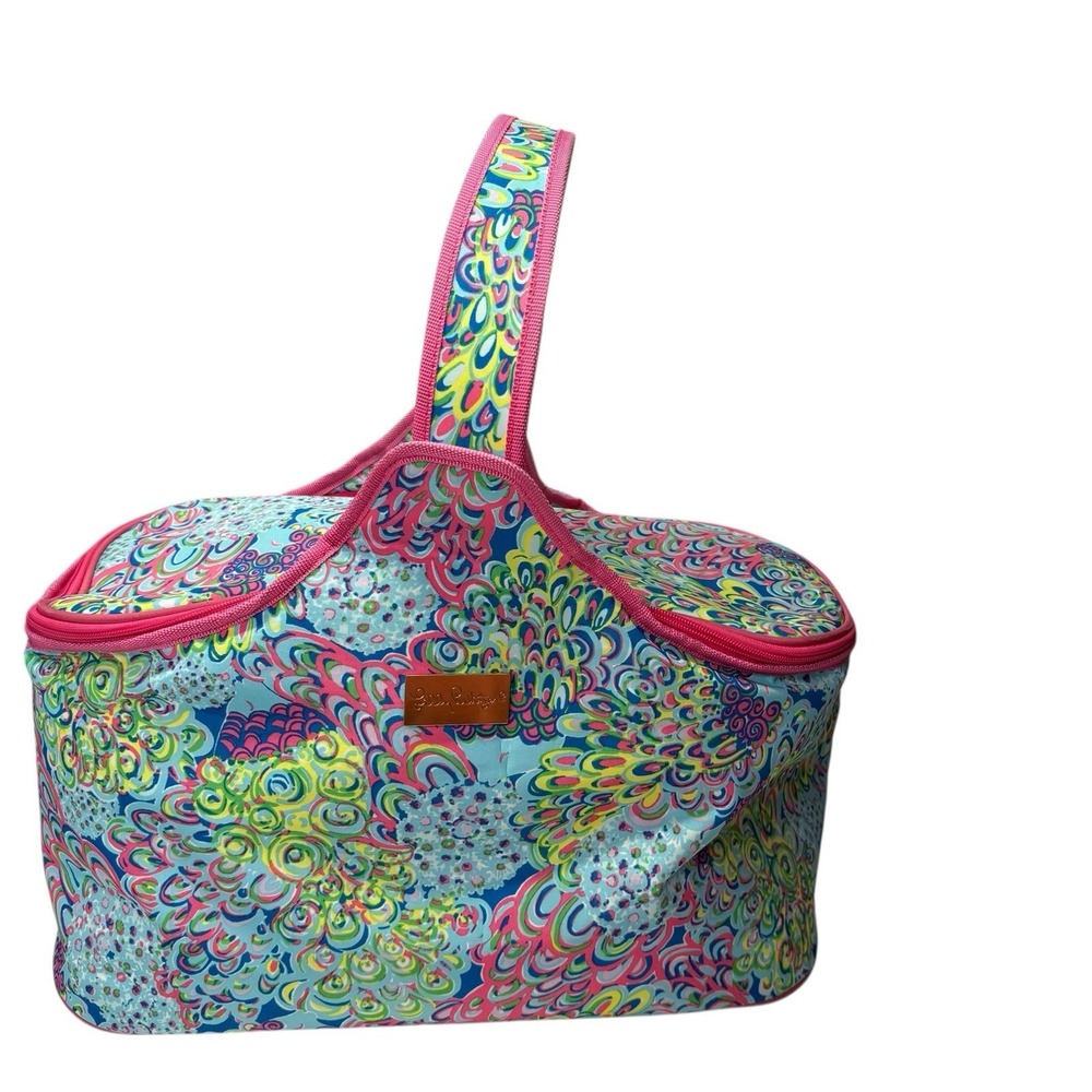 Lilly Pulitzer Lagoon Party Large Insulated Soft Cooler Beach Pool Picnic Basket